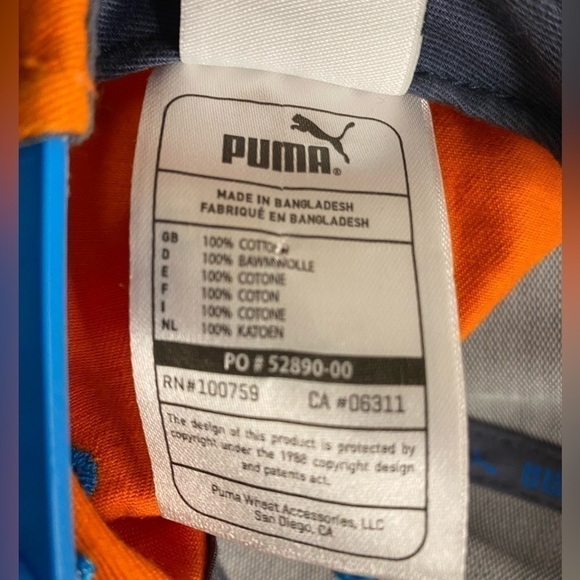 Orange and gray Puma baseball cap size one size fits all - Picture 5 of 7